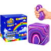 Marble Squeeze Cube 2 inch Purple - Slow Rise Sensory Toy | Purple marble squeeze cube, slow rise rebound, stress relief fidget toy for kids and adults, non-toxic TPR, ASTM tested