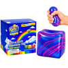 Marble Squeeze Cube 2inch Blue - Slow Rise Sensory Toy | Blue marble squeeze cube, slow rise rebound, stress relief fidget toy for kids and adults, non-toxic TPR, ASTM tested